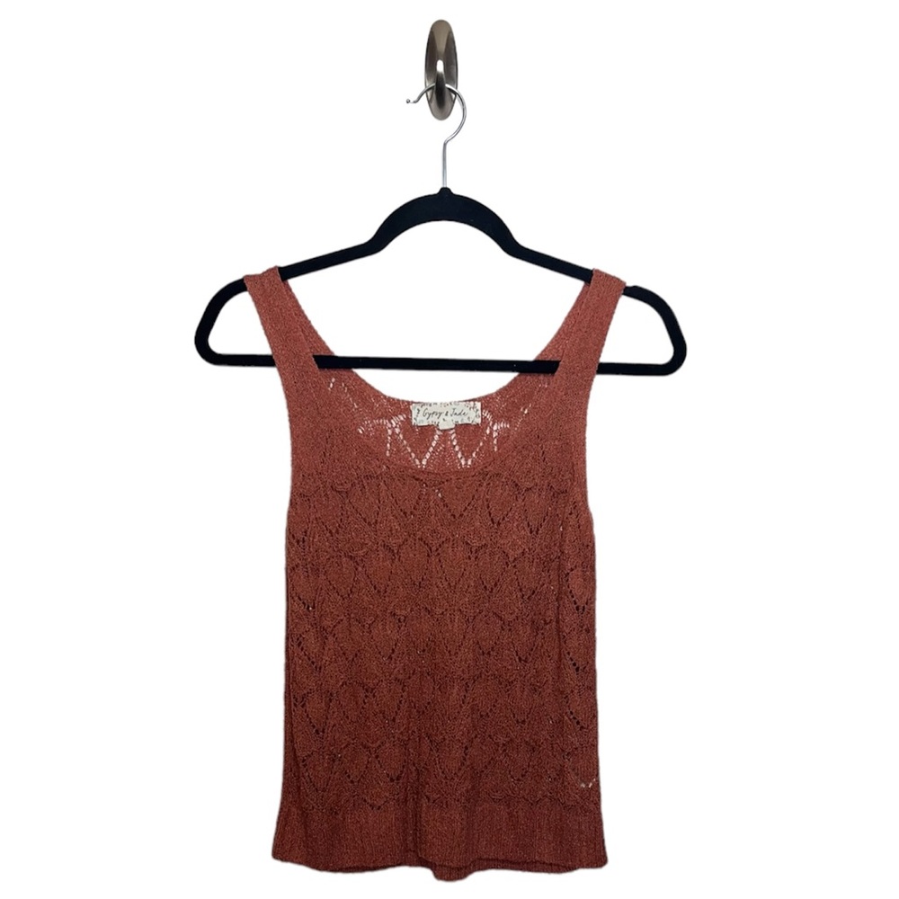 Gypsy & Jade dark pink lace tank top size medium